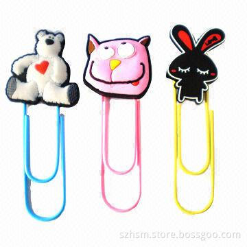 Nice cartoon image bookmarks, made of eco-friendly PVC